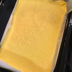 ロールケーキ用スポンジの作り方♪